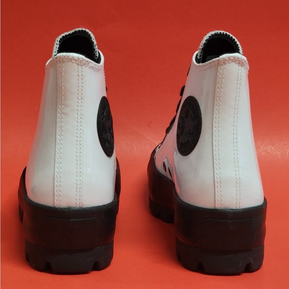 Converse Women's CTAS Lugged Hi Patent Leather 572570C White/Black - Picture 5 of 5